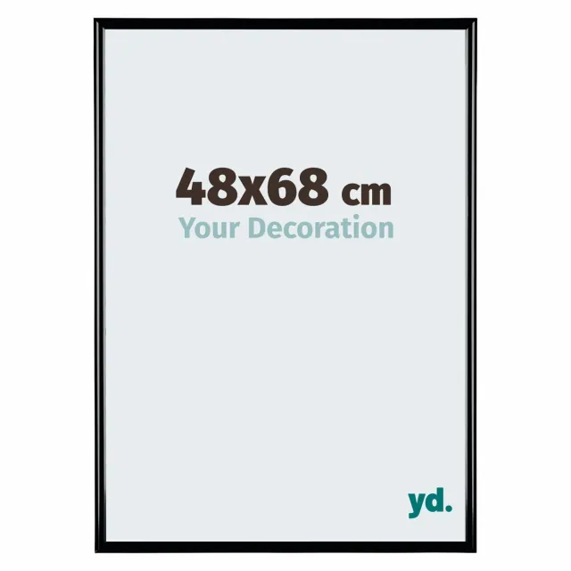 yd. Your Decoration - Fotolijst 48x68 cm - Kunststof - Zwart Hoogglans - Bordeaux