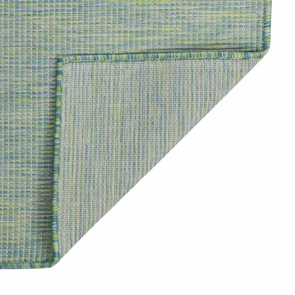 vidaXL Buitenkleed platgeweven 100x200 cm turquoise, foto 2