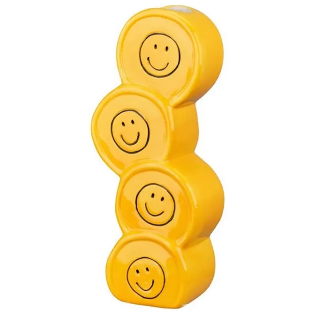 homebound by ky Aardewerk vaas stacked smiley Geel