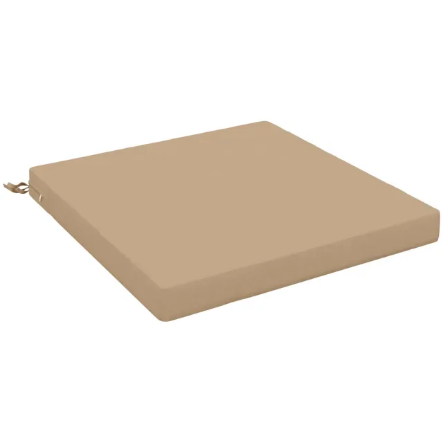 vidaXL Zitkussens - SOEST - 100% - Polyester - Zand - 80 - x - 80 - x - 7 - cm