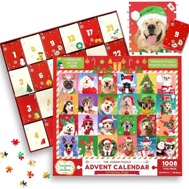 whiqutey Kerst hete Adventskalender Puzzels Kerstkalender aftelpuzzel Groen