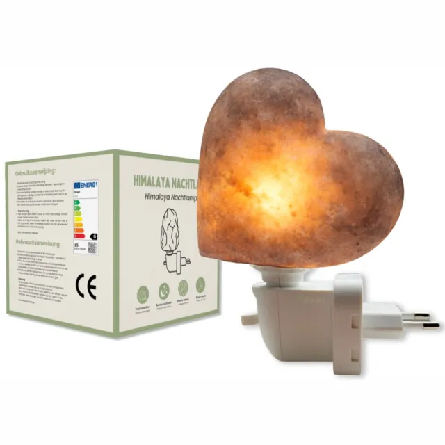 Orakl Himalaya Nachtlampje Julia – 1 KG en ca. 14 cm - Zoutlamp - Wandlamp - Echt & Puur Himalayazout Grijs