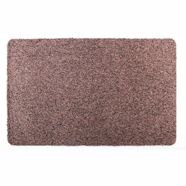CleanWalk droogloopmat - 60x100 cm - katoen - bruin/oranje 880 - PVC backing