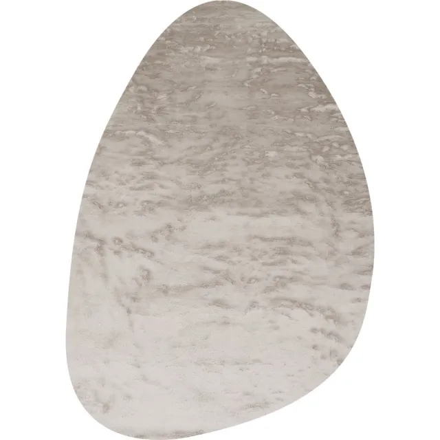 Veer Carpets Vloerkleed Morbido Taupe 5529 - Kiezelvormig 200 x 280 cm - Extra Hoogpolig Fluffy Vloerkleed in Scandinavische / Hotel Chique Stijl