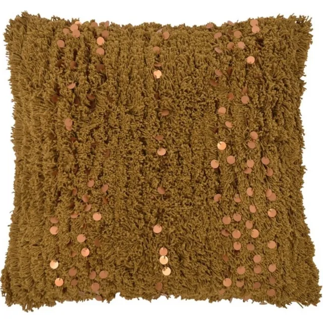 Linen & More Boston kussen groen, bruin 45x45cm