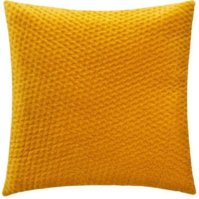 Atmosphera Créateur d'intérieur® Kussen met afneembare hoes van geborduurd fluweel DOLCE Geel
