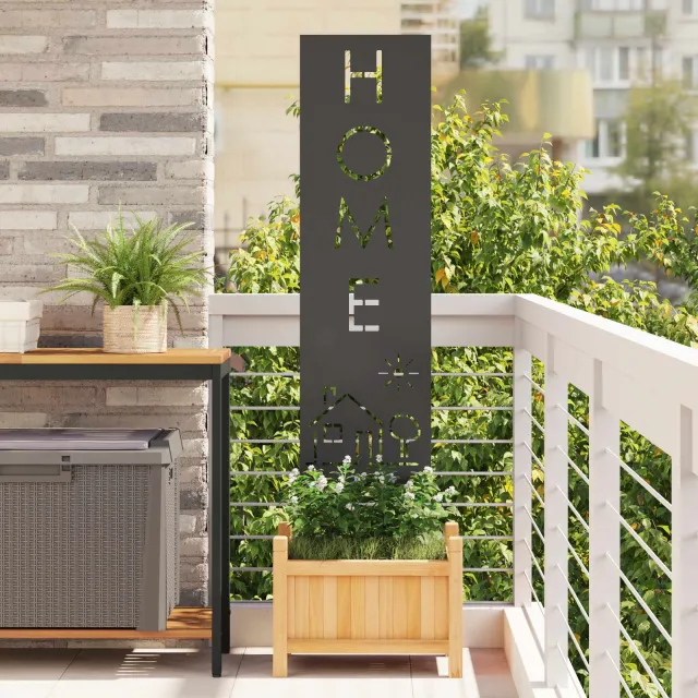 vidaXL Tuin Privacy Screen Zwart 32 x 140 cm Koudgewalst staal