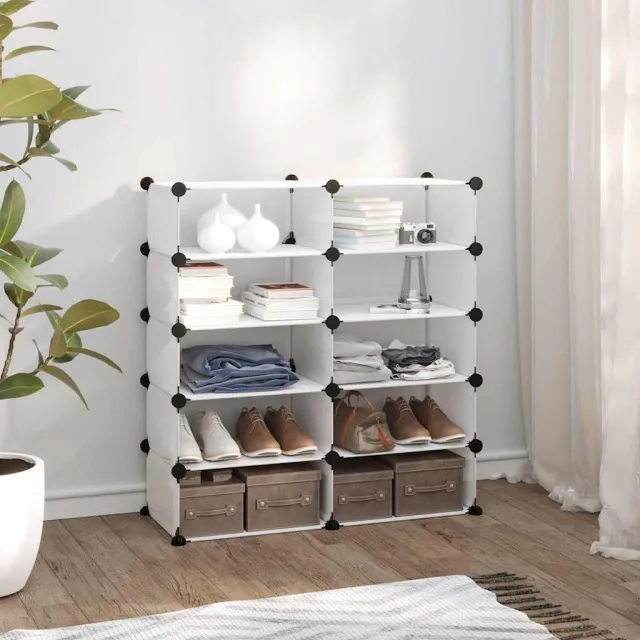 vidaXL Schoenenrek 84x32x88,5 cm polypropeen transparant Transparent