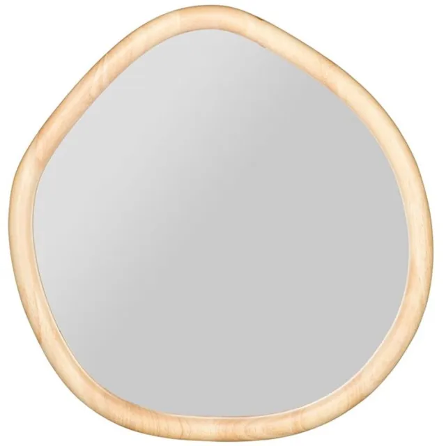 OSTARIA Wandspiegel Bois - blank hout - organische vorm - 42 x 44 cm - wanddecoratie spiegels Naturel