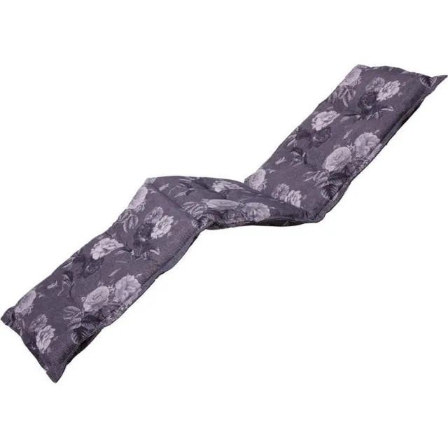 Madison Ligbed kussen 55 x 190 cm Denim flower grey Paars