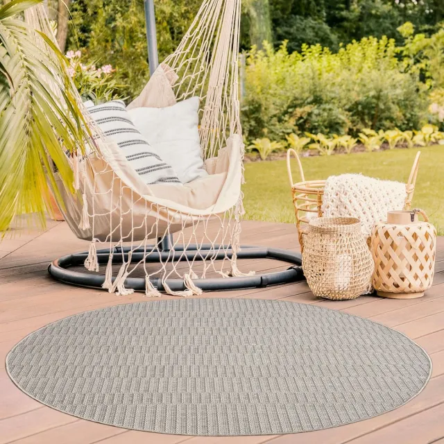 TT Home Balkon Tuin Woonkamer Boho Patroon Scandinavisch Effen Kleur Modern 200 x 200 cm Rond 200 x 200 cm Rond beige