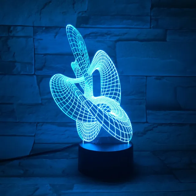 MC Living 3D Led Lamp Met Gravering - RGB 7 Kleuren - Illusie