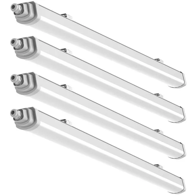 V-TAC Kelderlamp Plafondlamp LED garageverlichting Hallamp, IP65, 18W 2160lm 6500K koel wit, L 60 cm, set van 4