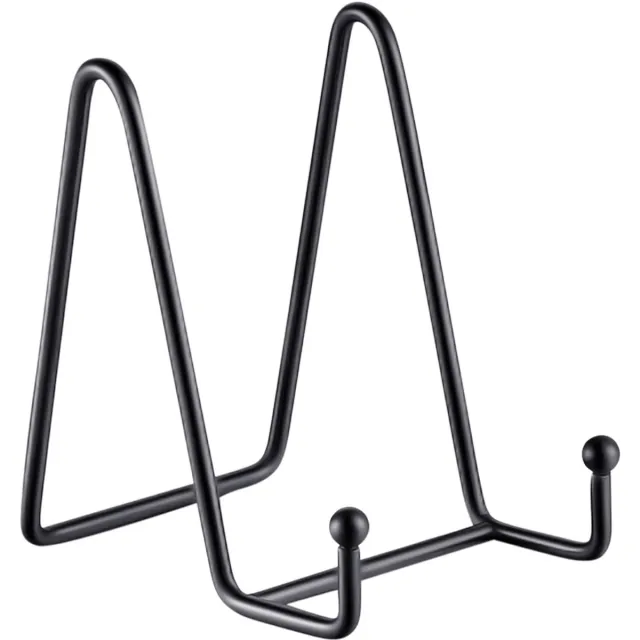Purepeak Bordenstandaard voor Sierborden - Bordenhouder Geschikt voor Borden tot 35 cm Hoog - Bordenrek - Zwart - Menukaarthouder - LP Houder Zwart 35cm