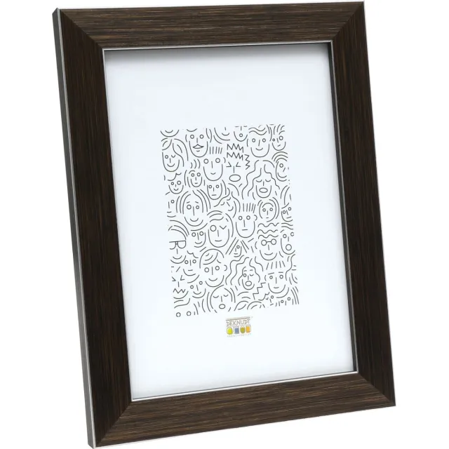 Deknudt Frames fotolijst - Bruin met zilverbies - S41VK3 - 20x30 cm
