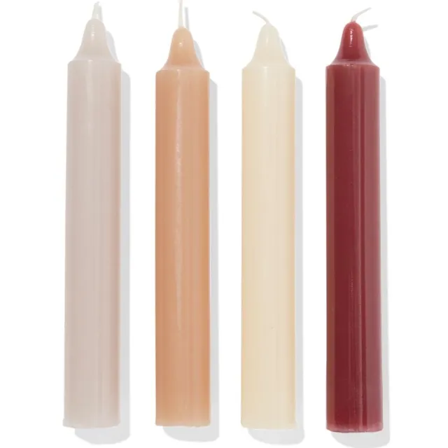 HEMA Huishoudkaarsen 16x⌀2.2cm naturel - 4 stuks (naturel)
