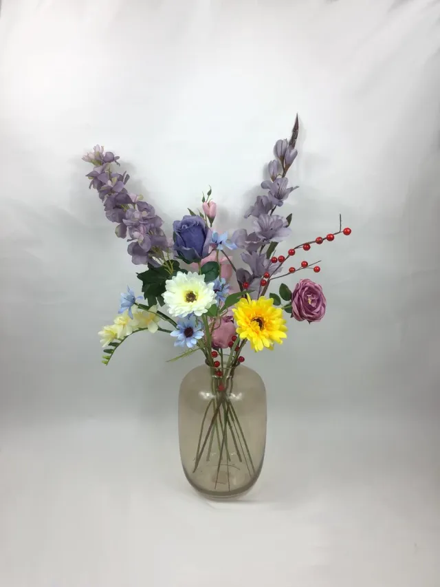 The Bloomistic Company The Bloomistic® – Zijden Boeket – 70-80 cm hoog – Kunstbloemen – voor haar – moederdag cadeautje – moederdag – nepbloemen – housewarming cadeau – decoratie – decoratie woonkamer Dusky Bloom