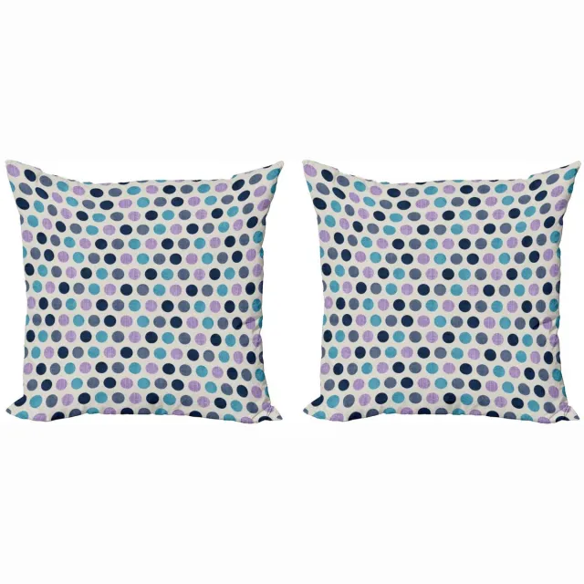 ABAKUHAUS Geometrische Kussenhoes – 2x40x40 cm – Dubbelzijdig Turkis