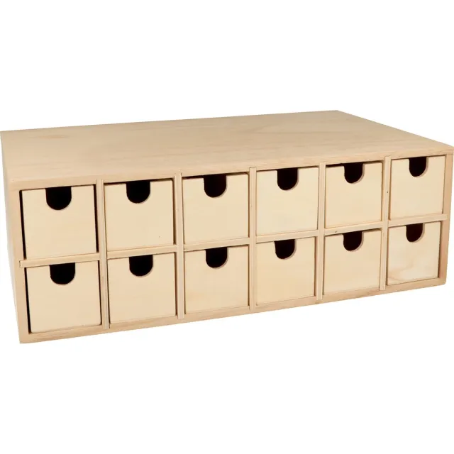 Artemio Houten Adventskalender 33,5x11,5x20,5 cm - Artemio