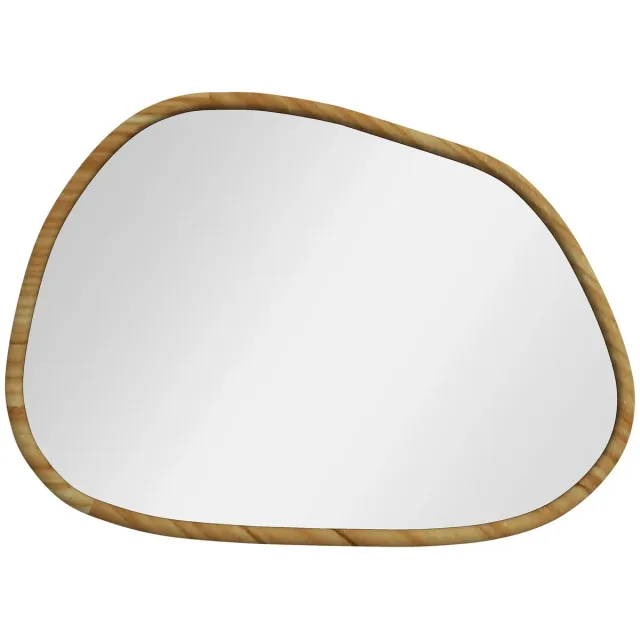 Stervia Ibiza Spiegel - Spiegel Met Houten Rand - Horizontaal En Verticaal - 4 mm Dik Spiegelglas - Houten Frame - 70 x 50 cm
