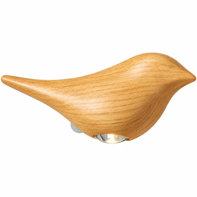 Bobypet Led nachtlampje - Verlichting - Linkerkant - 1200mAh - Detectiebereik 3m en 120° - 3 kleurtemperaturen - Vogelvormig - Lichte houtnerf Groen