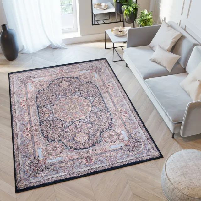 Tapiso Victoria Vloerkleed Vintage Laagpolig Antislip Tapijt Kleurrijk 1