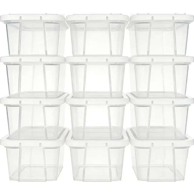 GOTAGEE Schoenenbox set 12-delig 34.5 x 19.5 x 12.5 cm transparant opbergdozen opbergboxen met eenvoudige transparante uitstraling stapelbaar ontwerp bespaart ruimte geschikt voor schoenen tot EU maat 45 afmetingen