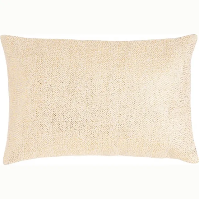Linen & More Heavy Foil Off-Wit Champagne Kussen | 40 X 60 | Sierkussen Voor Woonkamer Of Slaapkamer