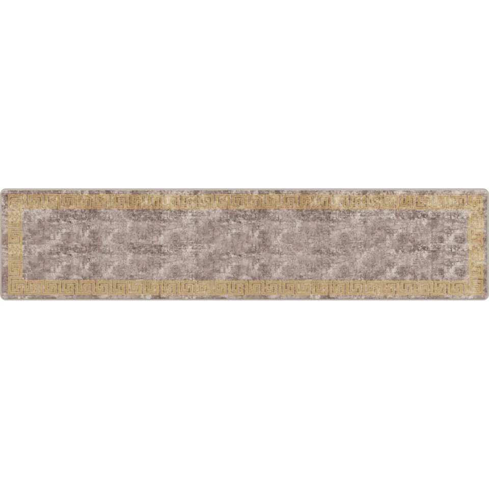 vidaXL Vloerkleedloper MARSA Grijs en Goud 80 x 350 cm