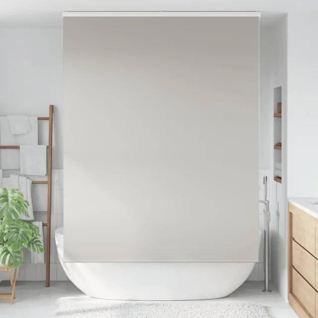vidaXL Doucherolgordijn met cassette 150x240 cm stofbreedte 146 cm grijs