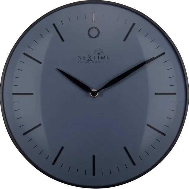 NeXtime Design Wandklok - Radio controlled - Zwart - 30cm - Glamour Small RCC (DCF)
