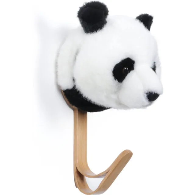 Wild&Soft Wild & Soft Houten dierenkapstok - Panda Wit
