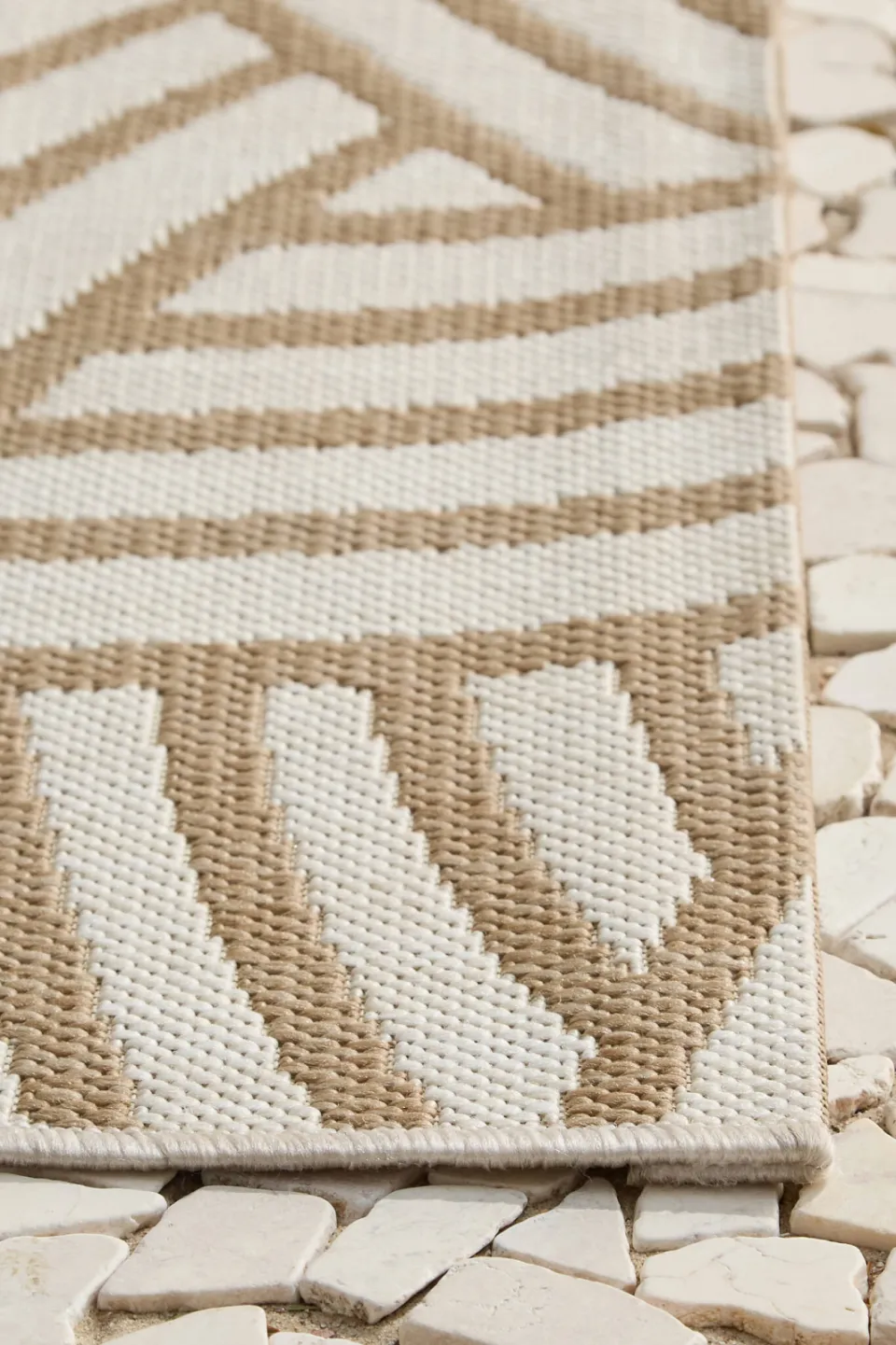 NOUS Living binnen- en buitenvloerkleed Turijn crème/beige, foto 3