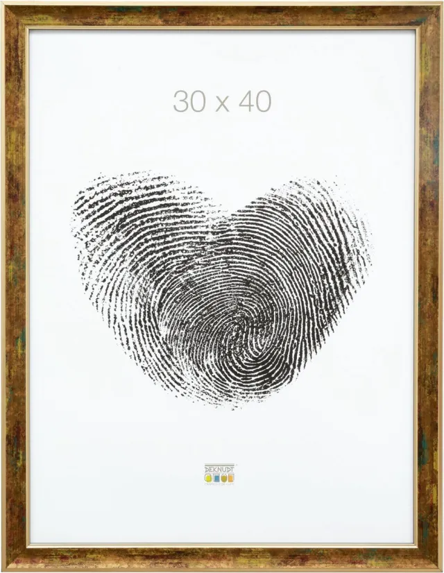Deknudt Frames fotolijst S40JB2 - goud met zwarte zijkant - 30x40 cm