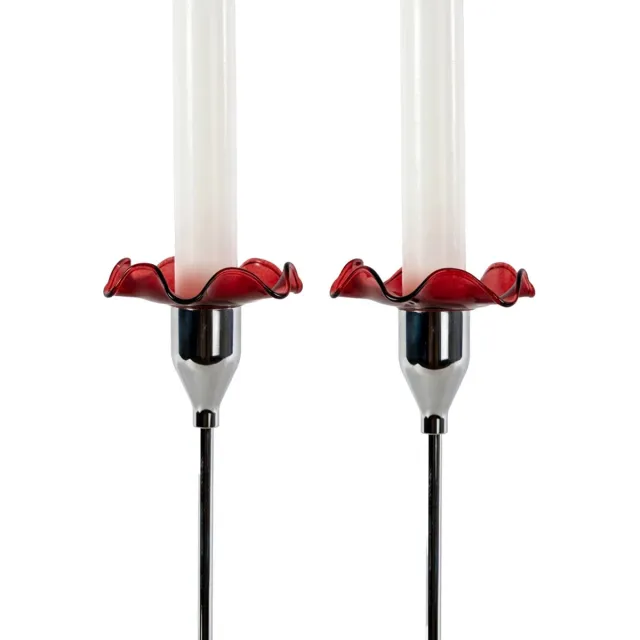 Sagaform Viva kaarsenhouder set van 2 D7.5cm H1.5cm bordeaux rood