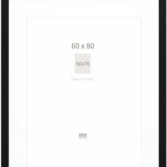 Deknudt Frames fotolijst - zwart met passe-partout - 50x70 / 60x80 cm