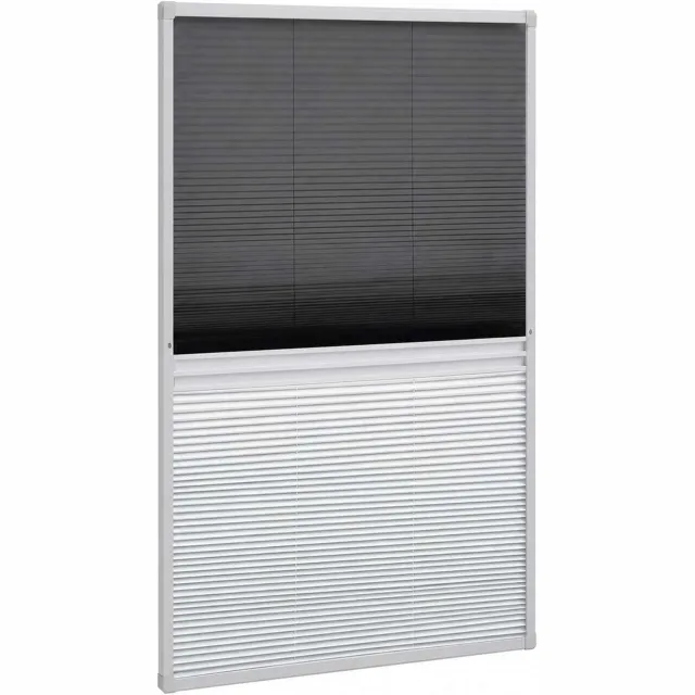 vidaXL Raamhor - voor - dakramen - met - zonnescherm - plissé - 160x80 - cm Wit