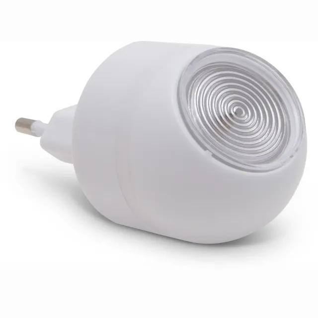 PHENOM LIGHTING TECHNOLOGY Draaibare LED-Nachtlamp met Lichtsensor - 230V - 1W Koud Wit - Automatisch Aan bij Schemer - Richtbaar Licht in Elke Hoek - Voor Binnengebruik [20272] Meerkleurig