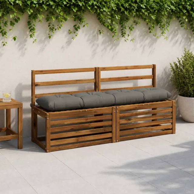 vidaXL Bankkussen VIANEN 100% Polyester Grijs 150 x 30 x 12 cm