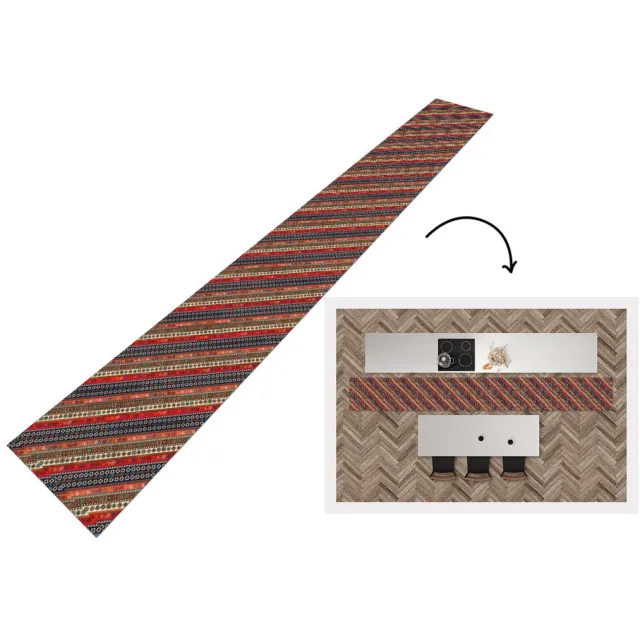 KitchenYeah Keukenloper - Keukenmat - Afrika - Patronen - Abstract - 400x50 cm - Keuken vloerkleed Multicolor
