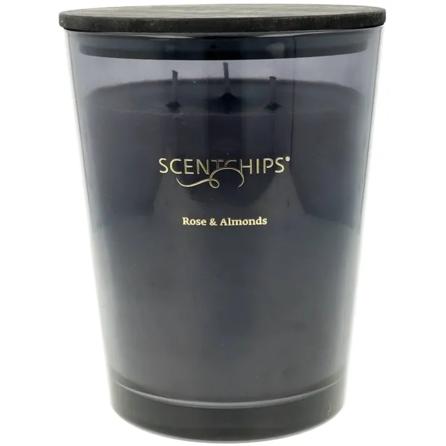 Scentchips Rose & Almonds XL Geurkaars Donker Grijs - 1870gr