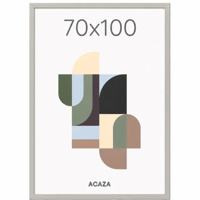 Acaza Fotolijst - Wissellijst voor Posters - Posterlijst van 70x100 cm - Fotolijst uit MDF Hout - Warm Grijs