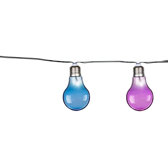 Grundig Solar Lichtsnoer Tuinverlichting - Kleurrijke LED Tuin Verlichting - 4,7 Meter - Solar Tuinverlichting op Zonne-energie