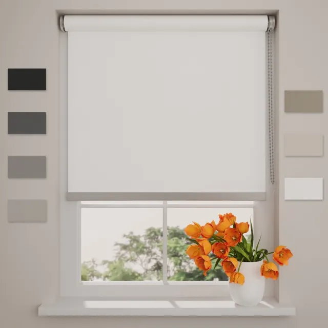 DTCH Rolgordijn Verduisterend - Easy Royal - Wit - 80 x 190 cm - Rolgordijn zonder boren - Maten van 40 t/m 240 cm breed