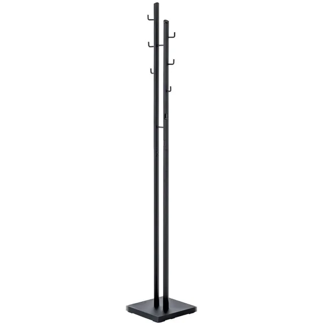 Unyqoos ® Stijlvolle Vrijstaande Kapstok van Zwart Metaal met 8 Haken voor Moderne Interieurs