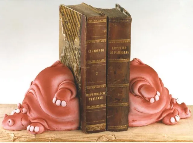 MadDeco Paolo - Chiari - Boekensteunen - Nijlpaard zie afbeelding