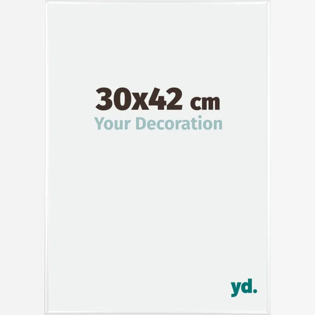yd. Your Decoration - Fotolijst 30x42 cm - Aluminium - Wit Hoogglans - Kent