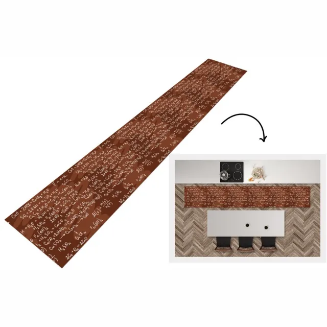 KitchenYeah Keukenloper - Keukenmat - Nummer - Formule - Scheikunde - Cijfers - Patronen - Keuken vloerkleed Multicolor