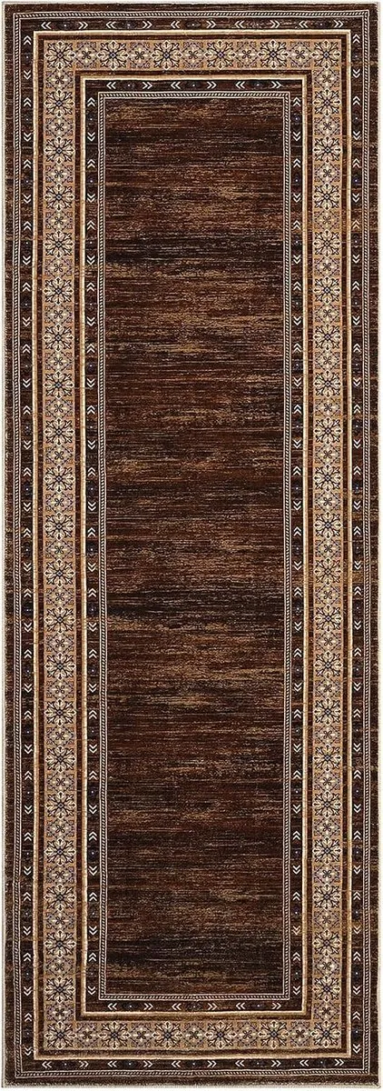 Triumpunpre Vloerkleed Modern Roodbruin 60x230 cm Fluweel Pearl Velvet Opvouwbaar Woonkamer