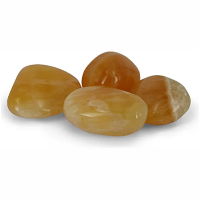 Ruben Robijn Calciet geel 250 gr. trommelstenen (mt3)